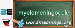 WordMeaning blackboard for myelomeningocele